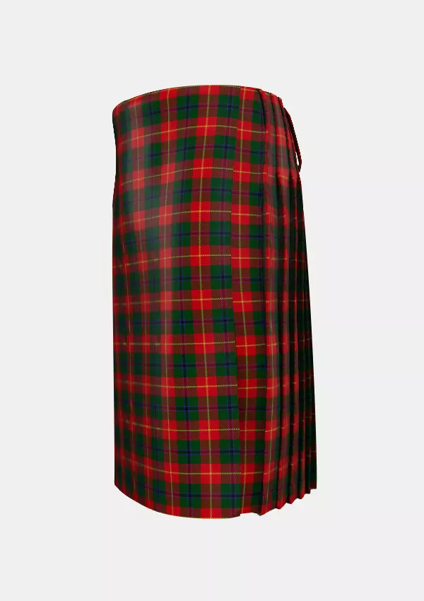 Traditional_Douglas_of_Roxburgh_tartan_kilt_left_image_with_pleated_design_and_adjustable_buckles_for_men