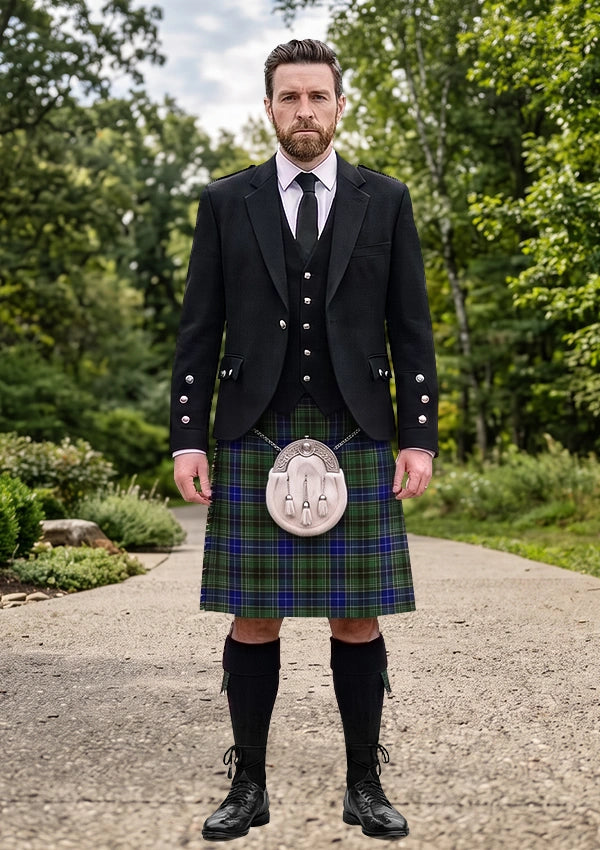 Traditional_Dowling_Tartan_4708_Kilt_and_Argyle_Jacket_Kilt_Outfit_front_image