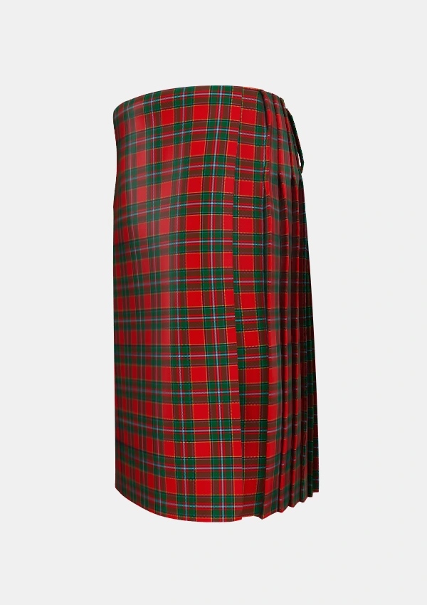 Traditional_Drummond_Ancient_Tartan_1716_kilt_left_image_with_pleated_design_and_adjustable_buckles_for_men