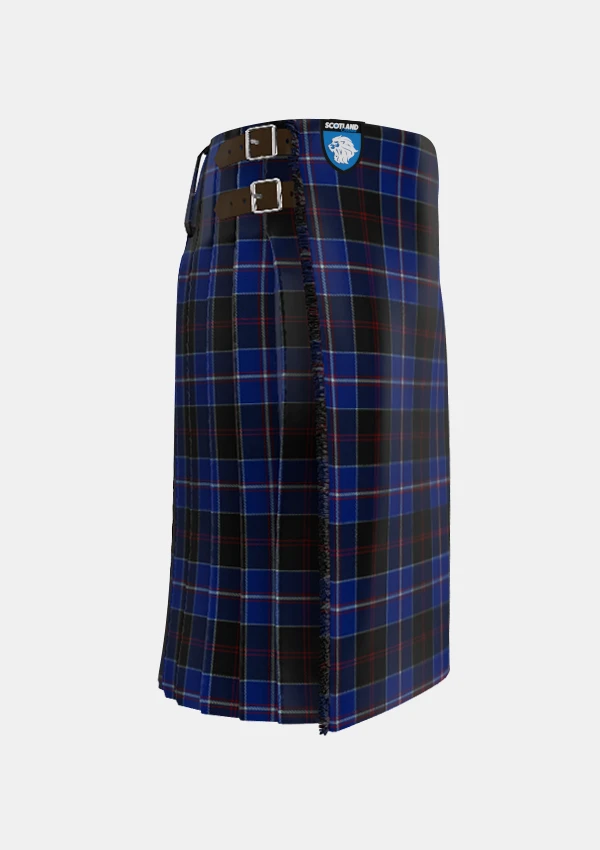 Traditional_Dunlop_Modern_tartan_kilt_right_image_with_pleated_design_and_adjustable_buckles_for_men
