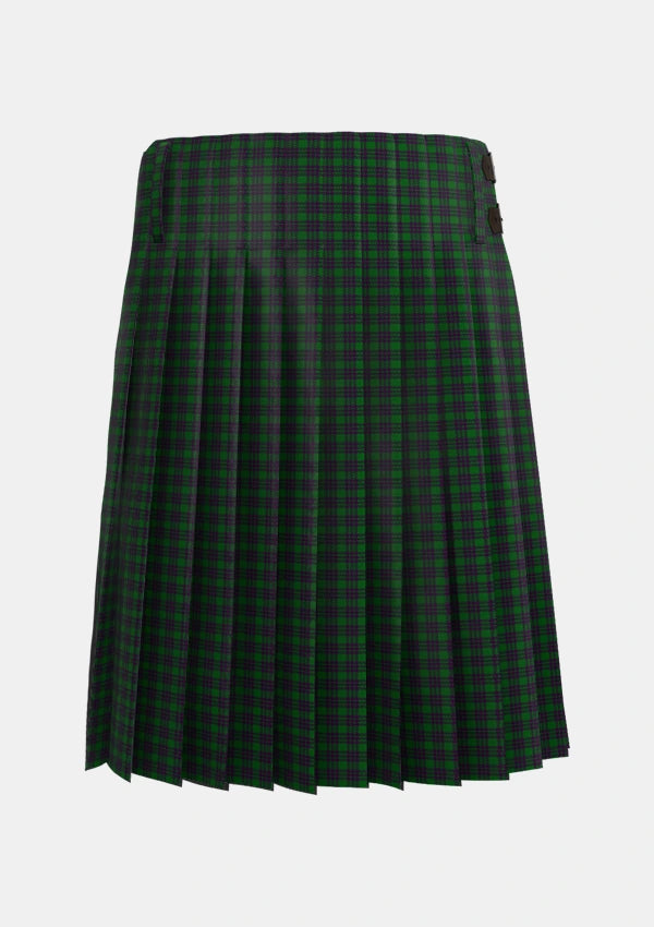 Traditional_Elphinstone_Tartan_115_kilt_back_image_with_pleated_design_and_adjustable_buckles_for_men