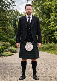 Traditional_Episcopal_Clergy_Tartan_4816_Kilt_and_Argyle_Jacket_Kilt_Outfit_front_image