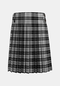 Traditional_Erskine_Black_and_White_Tartan_1246_kilt_back_image_with_pleated_design_and_adjustable_buckles_for_men