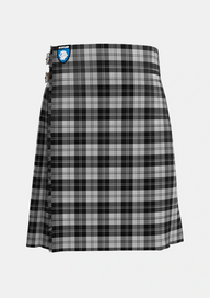 Traditional_Erskine_Black_and_White_Tartan_1246_kilt_front_image_with_pleated_design_and_adjustable_buckles_for_men