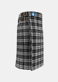 Traditional_Erskine_Black_and_White_Tartan_1246_kilt_right_image_with_pleated_design_and_adjustable_buckles_for_men