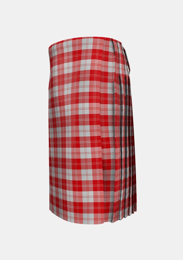 Traditional_Erskine_Red_Tartan_1700_kilt_left_image_with_pleated_design_and_adjustable_buckles_for_men