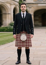 Traditional_Etive_Burgundy_Tartan_7576_Kilt_and_Argyle_Jacket_Kilt_Outfit_front_image