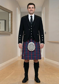Traditional_Evans_tartan_5732_Kilt_and_Argyle_Jacket_Kilt_Outfit_front_image