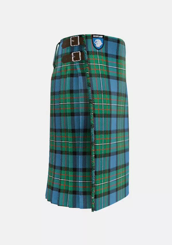 Traditional_Ferguson_Ancient_Tartan_kilt_right_image_with_pleated_design_and_adjustable_buckles_for_men