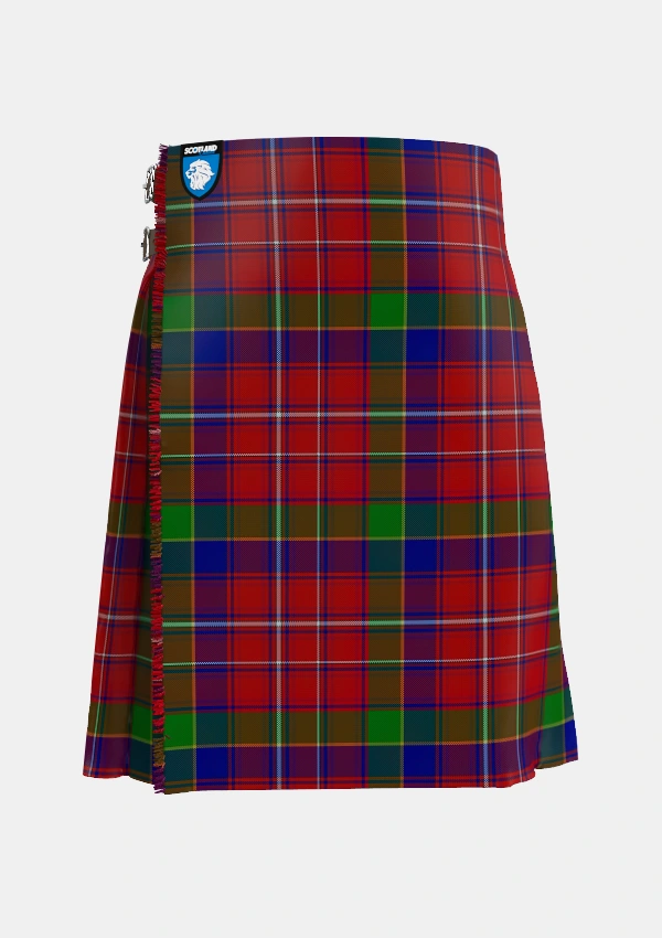 Traditional_Fitzgerald_Dress_Tartan_1818_kilt_front_image_with_pleated_design_and_adjustable_buckles_for_men