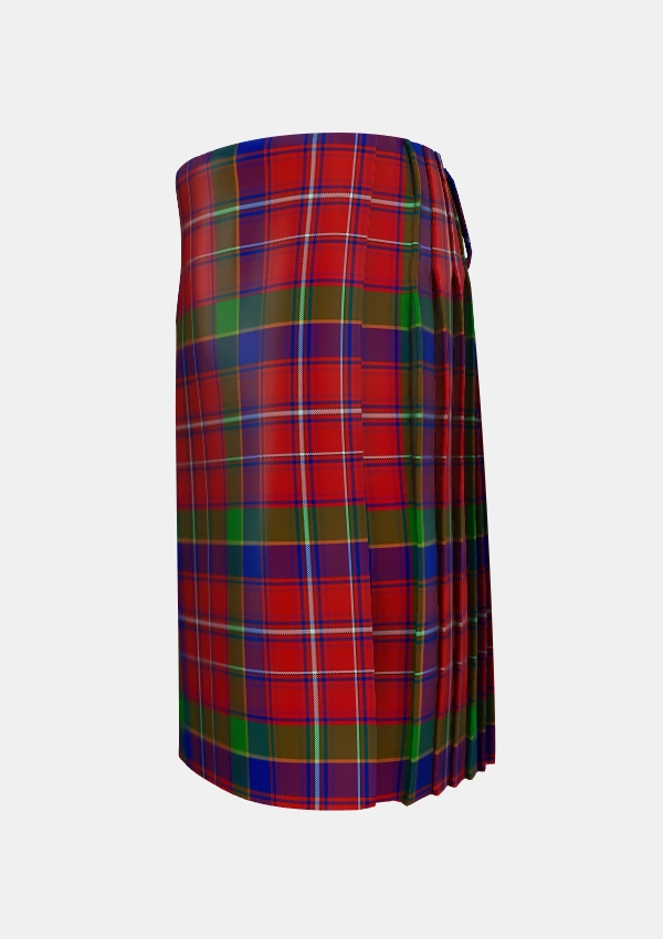Traditional_Fitzgerald_Dress_Tartan_1818_kilt_left_image_with_pleated_design_and_adjustable_buckles_for_men