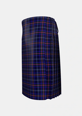 Traditional_Fitzgerald_Hunting_Tartan_1336_kilt_left_image_with_pleated_design_and_adjustable_buckles_for_men