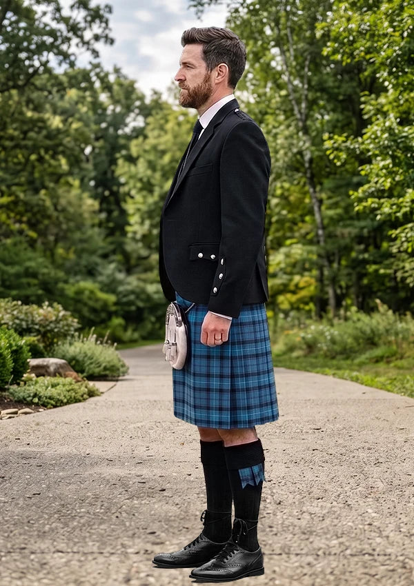 Traditional_Fitzgerald_Tartan_1419_Kilt_and_Argyle_Jacket_Kilt_Outfit_left_image