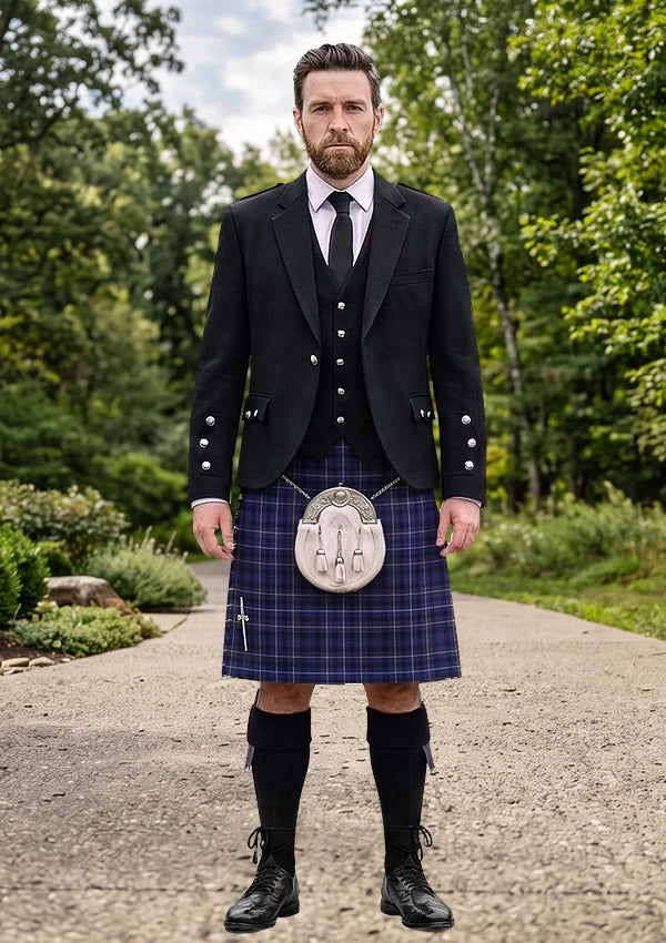 Traditional_Fleming_Tartan_2531_Kilt_and_Argyle_Jacket_Kilt_Outfit_front_image