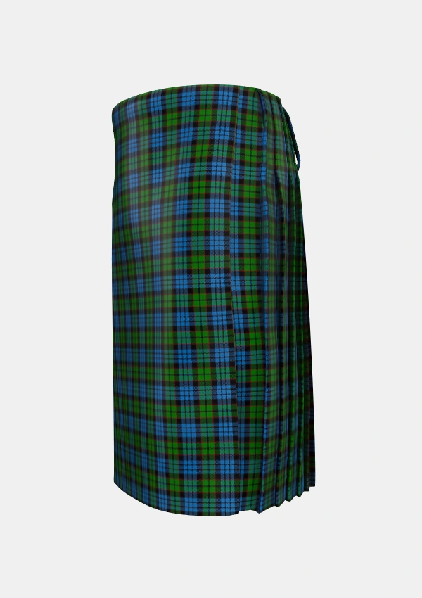 Traditional_Fletcher_2_Tartan_257_kilt_left_image_with_pleated_design_and_adjustable_buckles_for_men