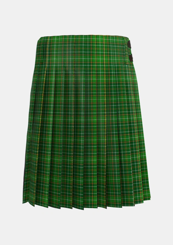 Traditional_Forrester_Foster_Hunting_Tartan_2385_kilt_back_image_with_pleated_design_and_adjustable_buckles_for_men