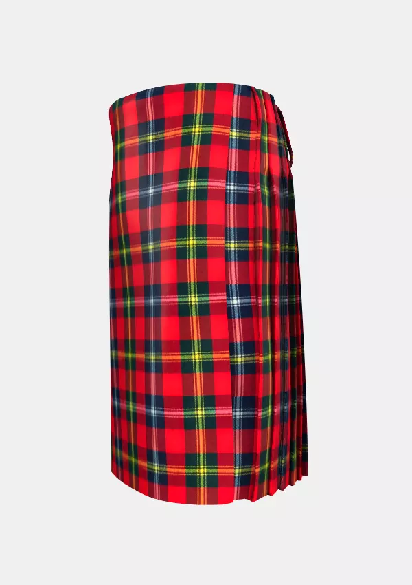 Traditional_Forrester_Modern_Tartan_kilt_left_image_with_pleated_design_and_adjustable_buckles_for_men