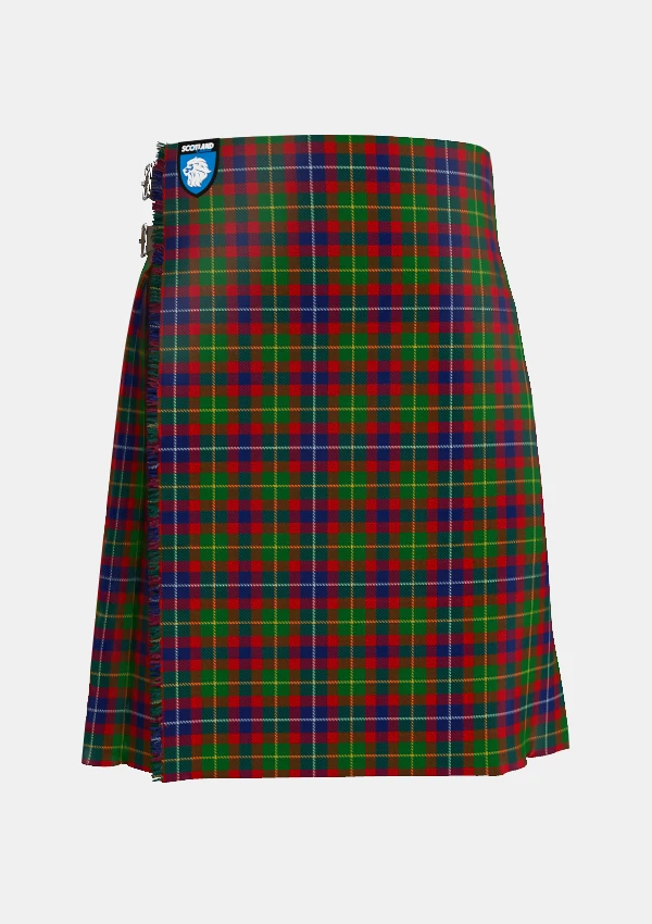 Traditional_Forrester_Tartan_kilt_2386_front_image_with_pleated_design_and_adjustable_buckles_for_men