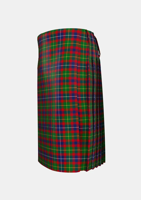 Traditional_Forrester_Tartan_kilt_2386_left_image_with_pleated_design_and_adjustable_buckles_for_men