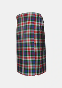 Traditional_Fraser_Red_Dress_Tartan_1427_kilt_left_image_with_pleated_design_and_adjustable_buckles_for_men