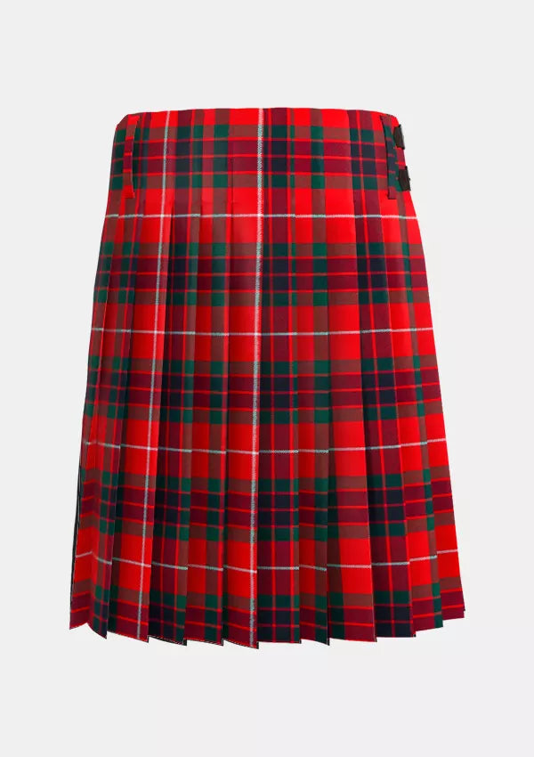 Traditional_Fraser_Red_Modern_Tartan_kilt_back_image_with_pleated_design_and_adjustable_buckles_for_men