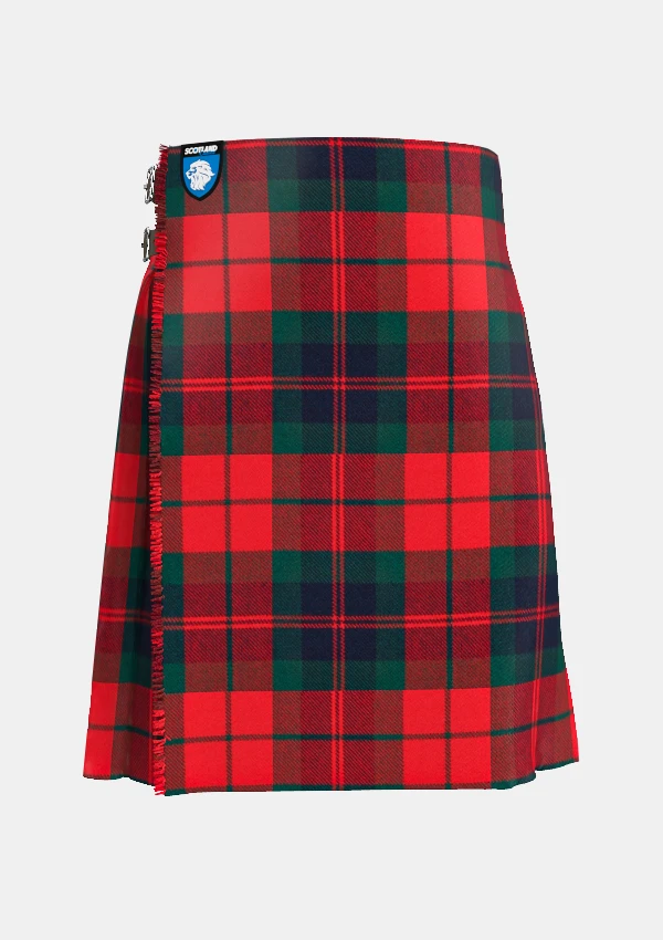Traditional_Fraser_Tartan_kilt_front_image_with_pleated_design_and_adjustable_buckles_for_men