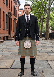 Traditional_Fraser_Weathered_Tartan_Kilt_and_Argyle_Jacket_Kilt_Outfit_front_image