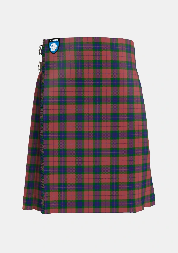 Traditional_Fraser_of_Boblainy_Hugh_Tartan_2528_kilt_front_image_with_pleated_design_and_adjustable_buckles_for_men