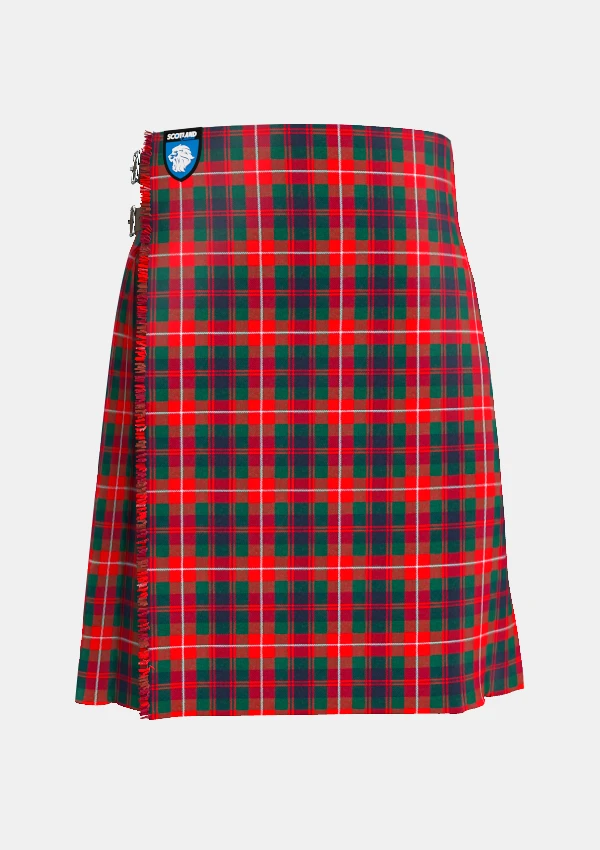 Traditional_Fraser_of_Lovat_tartan_front_image_with_pleated_design_and_adjustable_buckles_for_men