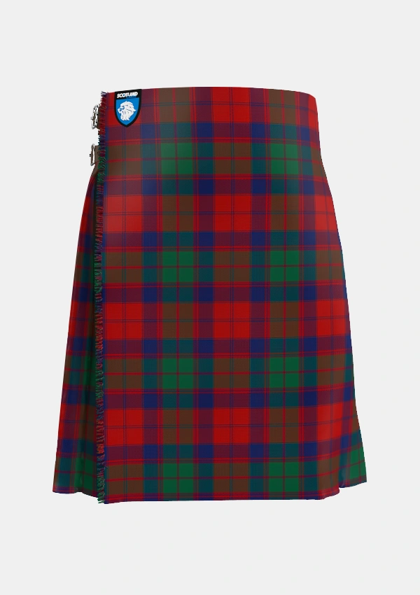 Traditional_Fraser_of_Struy_Tartan_528_kilt_front_image_with_pleated_design_and_adjustable_buckles_for_men