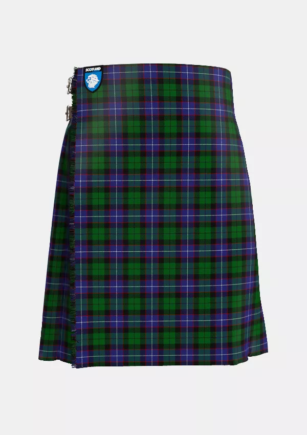 Traditional_Galbraith_Tartan_3176_kilt_front_image_with_pleated_design_and_adjustable_buckles_for_men