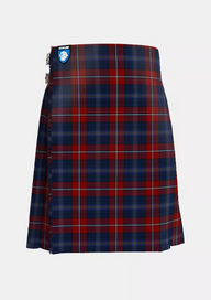 Traditional_Galway_County_Crest_Range_Tartan_3085_kilt_front_image_with_pleated_design_and_adjustable_buckles_for_men