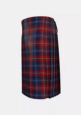 Traditional_Galway_County_Crest_Range_Tartan_3085_kilt_left_image_with_pleated_design_and_adjustable_buckles_for_men