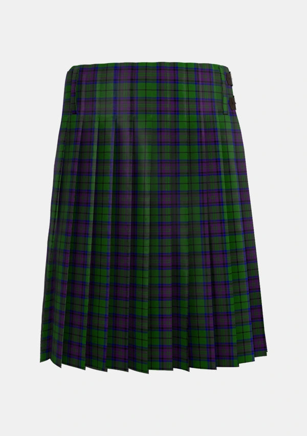 Traditional_Gary_Garry_Personal_Tartan_4189_kilt_back_image_with_pleated_design_and_adjustable_buckles_for_men