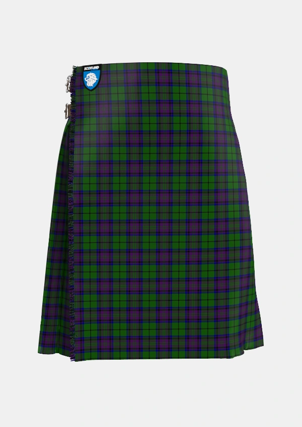 Traditional_Gary_Garry_Personal_Tartan_4189_kilt_front_image_with_pleated_design_and_adjustable_buckles_for_men