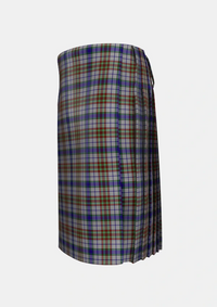 Traditional_Gayre_Hunting_Tartan_165_kilt_left_image_with_pleated_design_and_adjustable_buckles_for_men