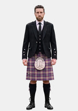 Traditional_Gigha_Lilac_Tartan_7582_Kilt_and_Argyle_Jacket_Kilt_Outfits_front_image
