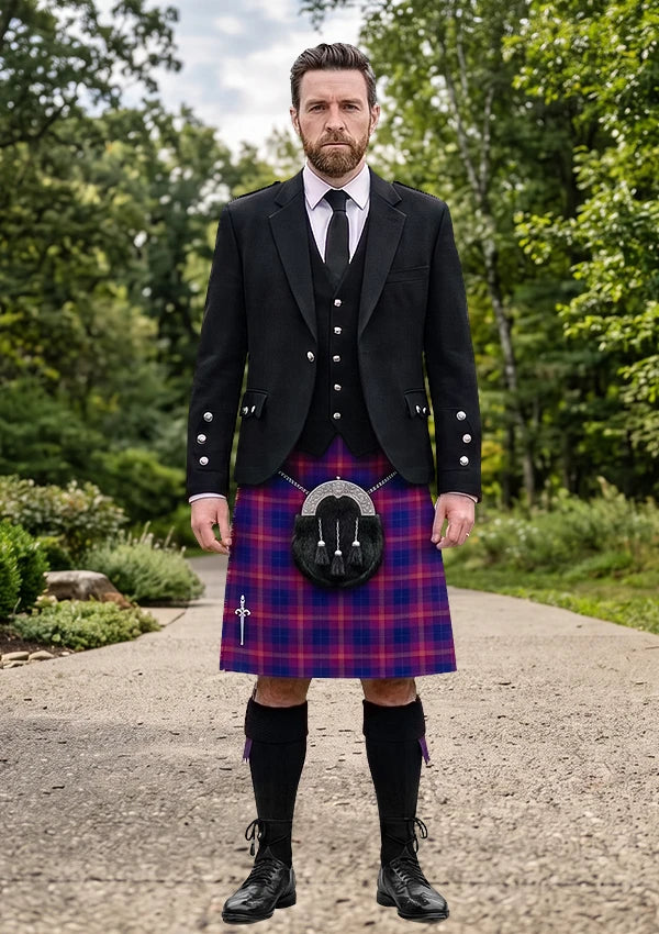 Traditional_Gill_Anil_Tartan_11496_Kilt_and_Argyle_Jacket_Kilt_Outfit_front_image