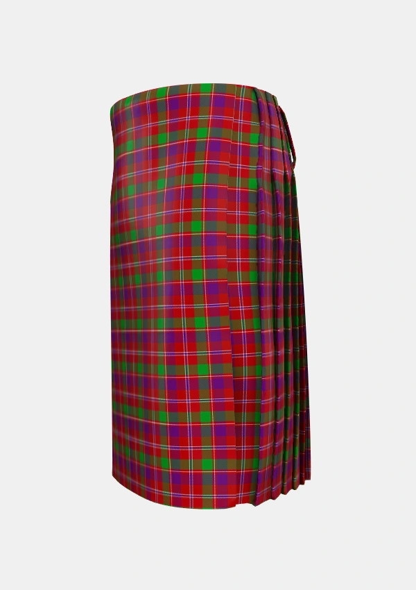 Traditional_Glenfinnan_Tartan_6243_kilt_left_image_with_pleated_design_and_adjustable_buckles_for_men
