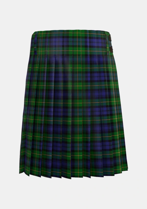 Traditional_Gordon_2_Tartan_223_kilt_back_image_with_pleated_design_and_adjustable_buckles_for_men