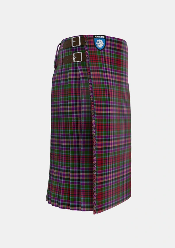 Traditional_Gordon_Red_Tartan_652_kilt_right_image_with_pleated_design_and_adjustable_buckles_for_men