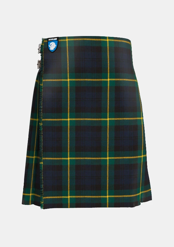 Traditional_Gordon_Tartan_kilt_front_image_with_pleated_design_and_adjustable_buckles_for_men