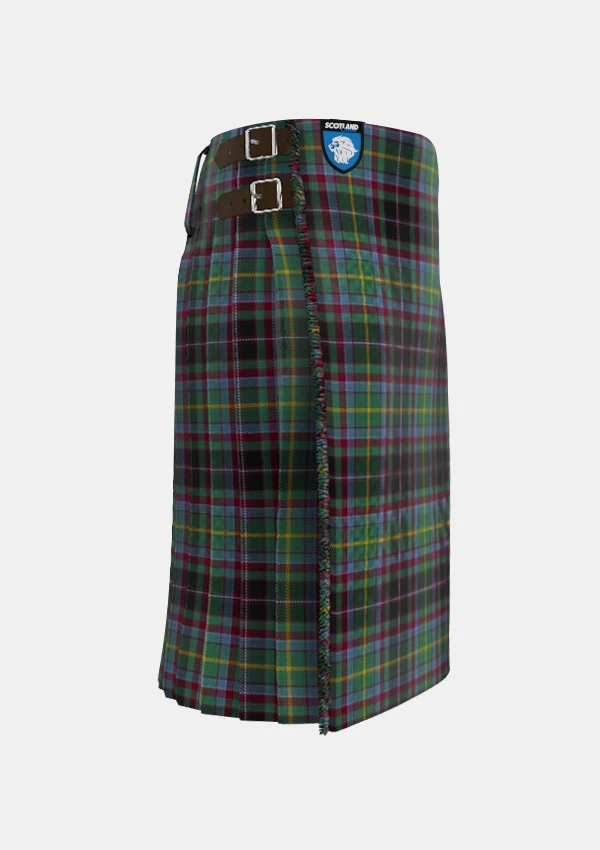 Traditional_Gordonstoun_Tartan_kilt_right_image_with_pleated_design_and_adjustable_buckles_for_men