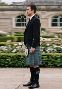 Traditional_Gorman_Blue_Tartan_10390_Kilt_and_Argyle_Jacket_Kilt_Outfit_left_image