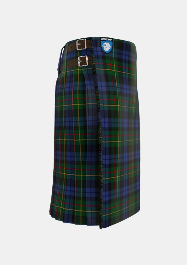 Traditional_Gow_Hunting_2_Tartan_1893_kilt_right_image_with_pleated_design_and_adjustable_buckles_for_men