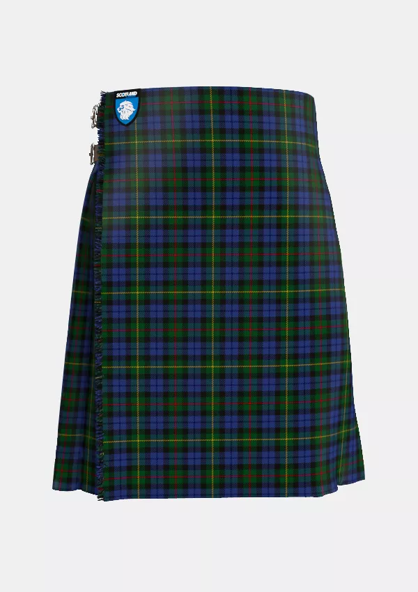 Traditional_Gow_Hunting_Tartan_1588_kilt_front_image_with_pleated_design_and_adjustable_buckles_for_men