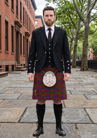 Traditional_Gow_Tartan_5916_Kilt_and_Argyle_Jacket_Kilt_Outfit_front_image