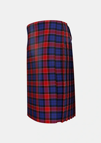 Traditional_Graham_of_Menteith_Red_Tartan_1053_kilt_left_image_with_pleated_design_and_adjustable_buckles_for_men