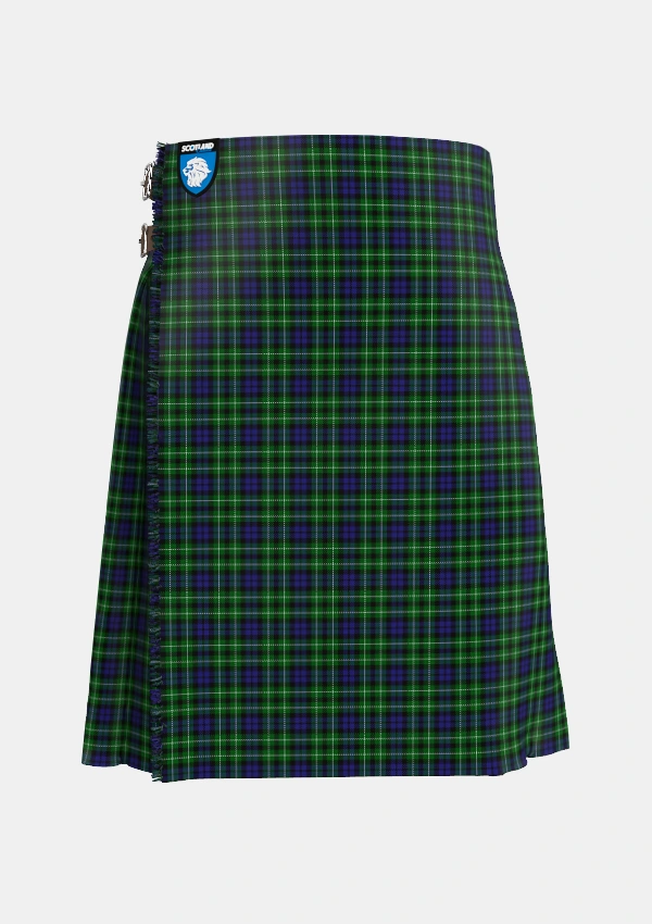 Traditional_Graham_of_Montrose_2_Tartan_1044_kilt_front_image_with_pleated_design_and_adjustable_buckles_for_men