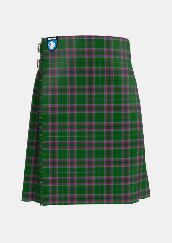 Traditional_Gray_Hunting_Tartan_1079_kilt_front_image_with_pleated_design_and_adjustable_buckles_for_men
